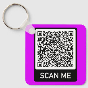 Your QR Code - Scan Me Personalised Keychain