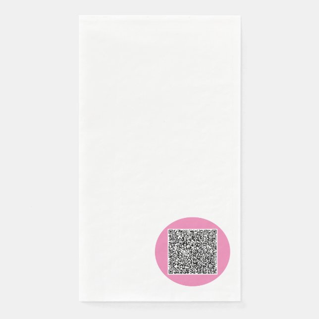 Your QR Code Scan Paper Guest Towels Custom Colour Napkin (Front)