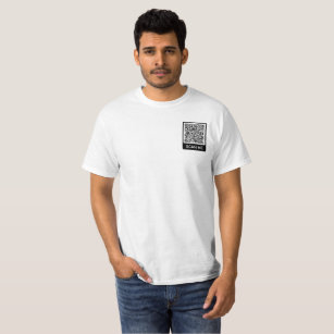 Your QR Code T-Shirt Scan Me Text Funny Gift