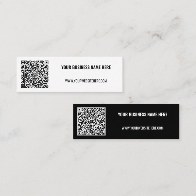 Your QR Code Text and Colours Modern Business Card (Front/Back)