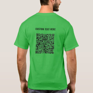 Your QR Code with Custom Text Personalised T-Shirt
