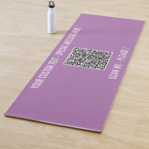 Your QR Code Yoga Mat Example with Custom Text