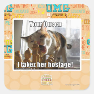 Your Queen, I takez her hostage Square Sticker