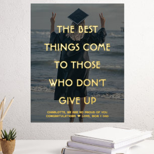 Your Quote & Photo Overlay Motivational Wisdom Foil Prints