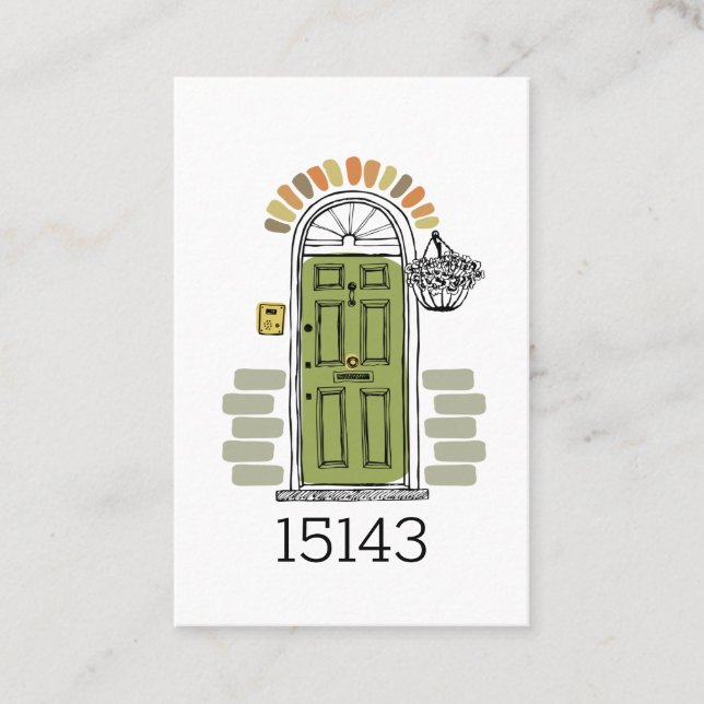 Your Realtor Name in Zip Code Marketing  Business Card (Front)