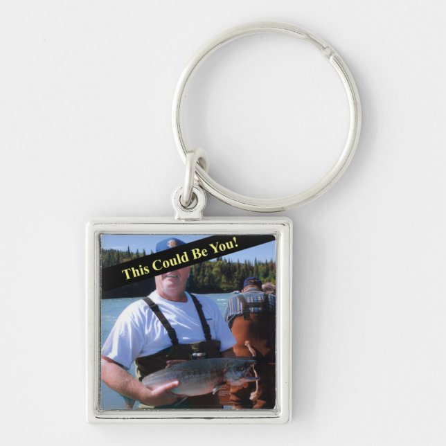 Your Record Fish Photo Key Ring (Front)