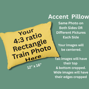 Your Rectangle Train Photos  Decorative Cushion