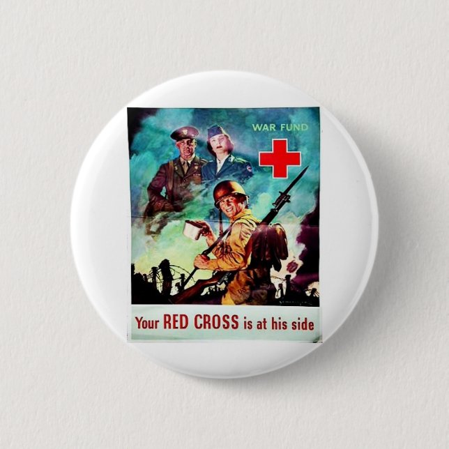 Your Red Cross 6 Cm Round Badge (Front)
