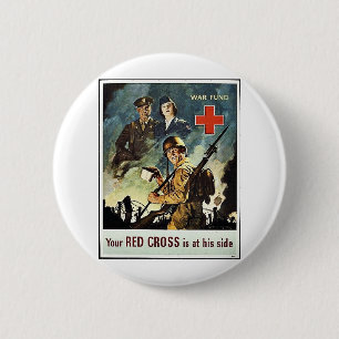 Your Red Cross Is At His Side 6 Cm Round Badge