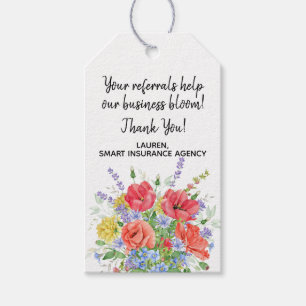 Your Referrals Help My Business Bloom Pop By Gift Tags