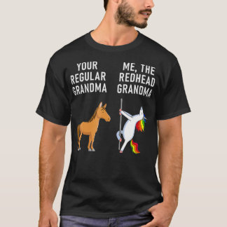 Your Regular Grandma Me The Redhead Grandma Horse  T-Shirt