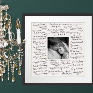 Your Romantic Wedding Photo Here Poster