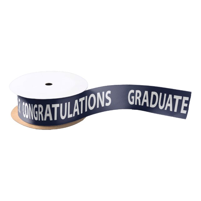 Your School Colour Congratulations Graduate Satin Ribbon (Spool)