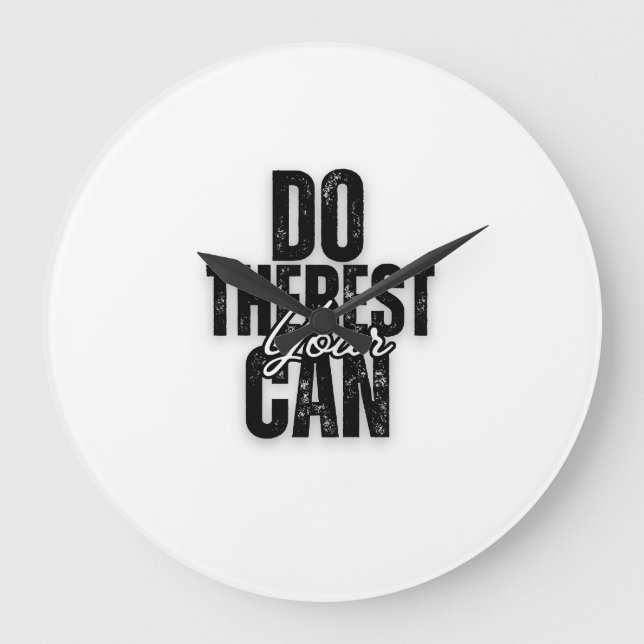 Your Script on Black Large Clock (Front)