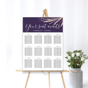 Your Seat avaits Purple Wedding Seating Charts