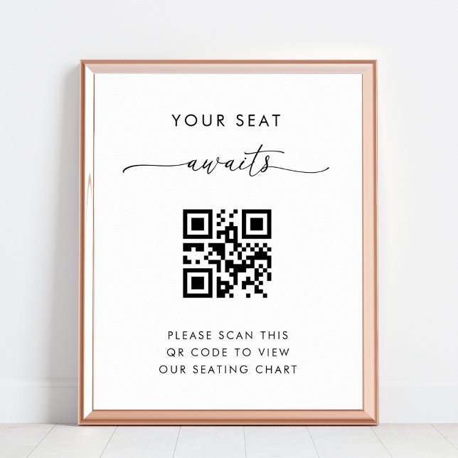 Your Seat Awaits QR Code Wedding Seating Chart (Creator Uploaded)