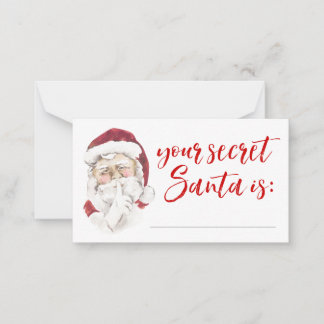 Your Secret Santa Gift Exchange Raffle Card 