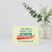 YOUR Senior Discount Business Card (Standing Front)
