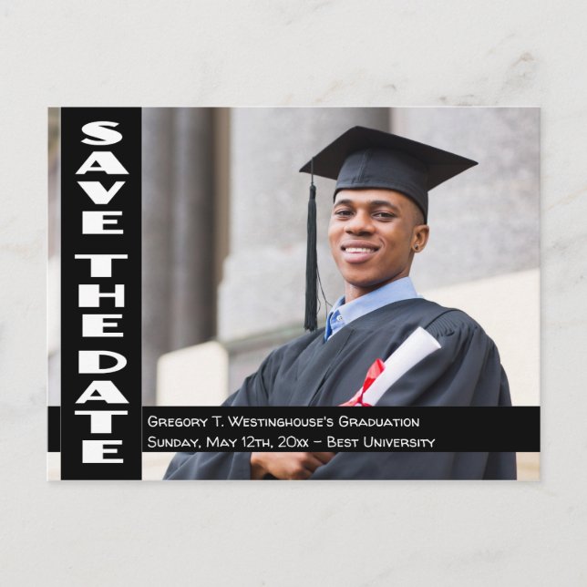 Your Senior Portrait Graduation Save The Date Postcard (Front)