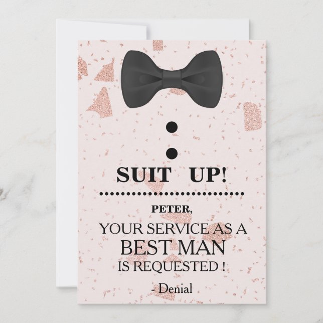 Your Service as a Best man Request Invitation (Front)