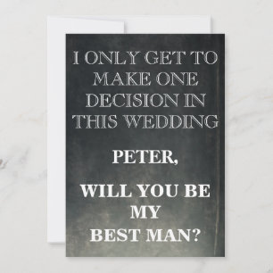 Your Service as a Best Man Request Invitation