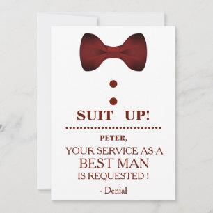 Your Service as a Best man Request Invitation