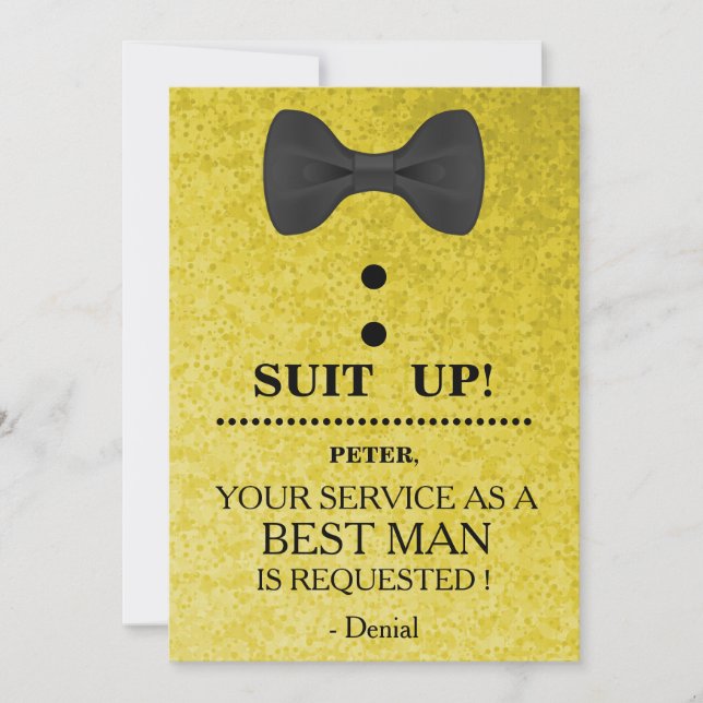 Your Service as a Best man Request Invitation (Front)