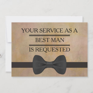 Your Service as a Groomsman Best Man Request Invit Invitation