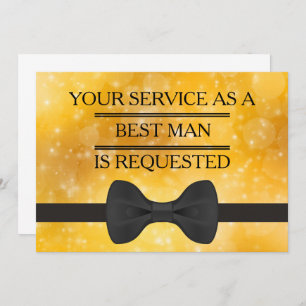 Your Service as a Groomsman Best Man Request Invit Invitation