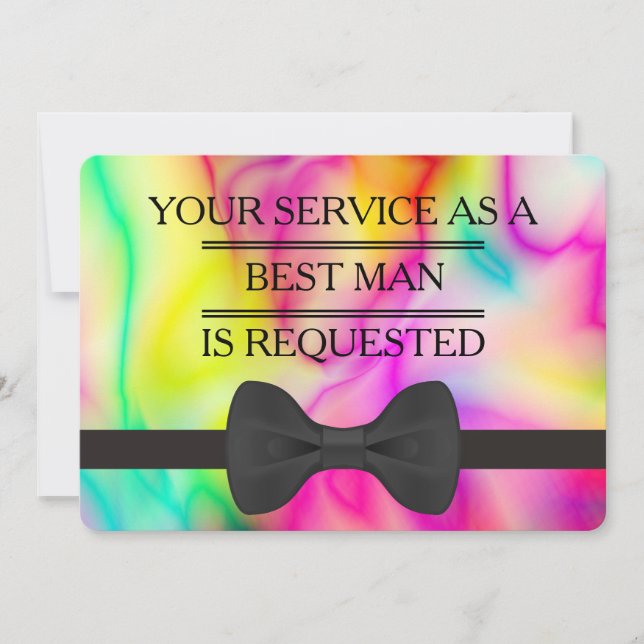 Your Service as a Groomsman Best Man Request Invitation (Front)