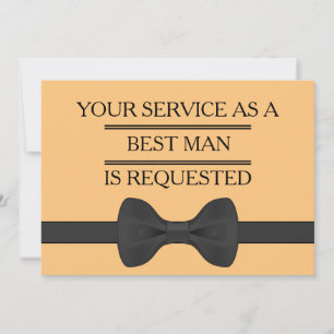 Your Service as a Groomsman Best Man Request Invitation