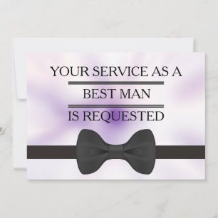 Your Service as a Groomsman Best Man Request Invitation
