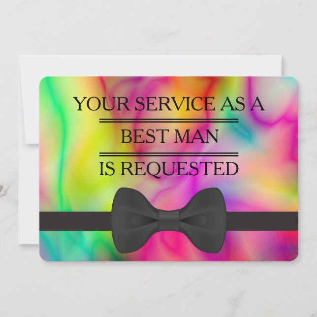 Your Service as a Groomsman Best Man Request Invitation (Front)