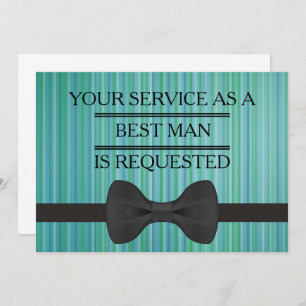 Your Service as a Groomsman Best Man Request Invitation