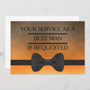 Your Service as a Groomsman Best Man Request Invitation