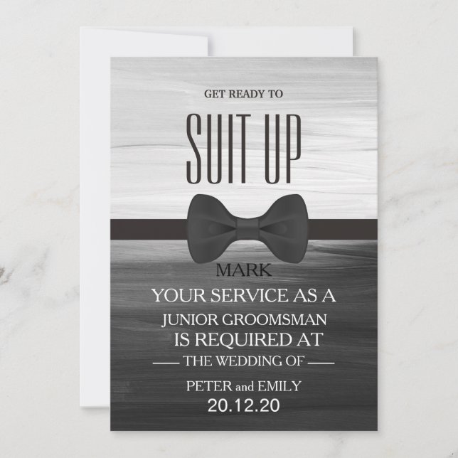 Your Service as a Groomsman Invitation (Front)
