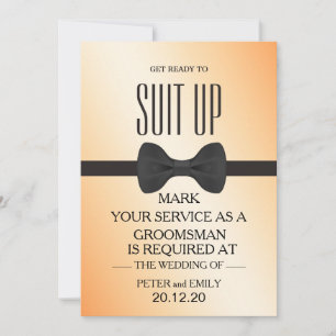 Your Service as a Groomsman Invitation