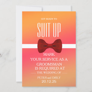 Your Service as a Groomsman Invitation