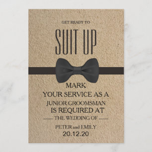 Your Service as a Groomsman Invitation