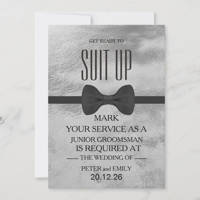 Your Service as a Groomsman Invitation (Front)