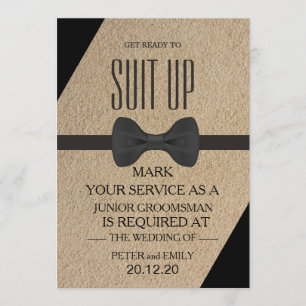 Your Service as a Groomsman Invitation
