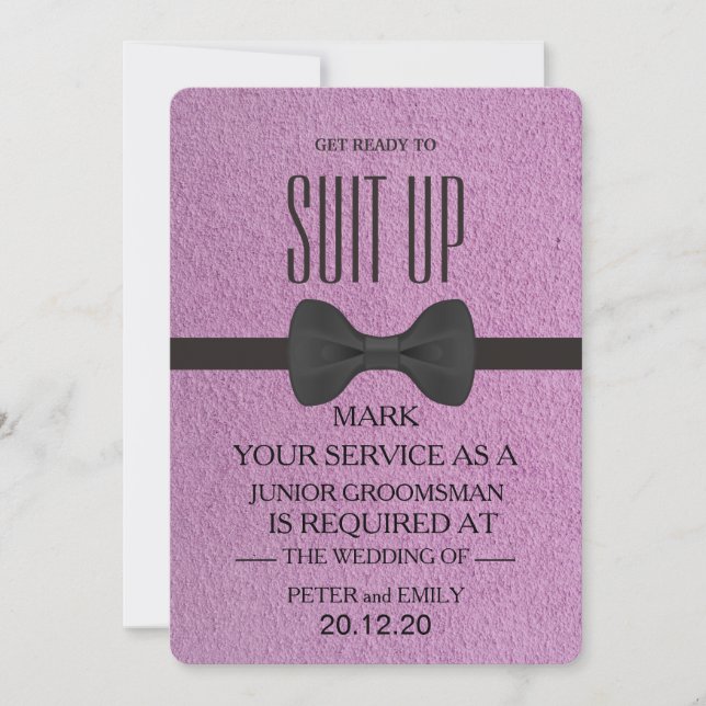 Your Service as a Groomsman Invitation (Front)
