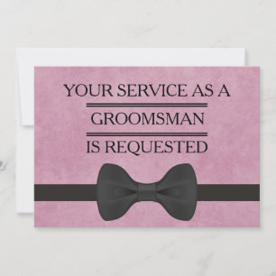 Your Service as a Groomsman Request Invitation
