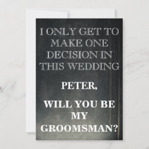 Your Service as a Groomsman Request Invitation