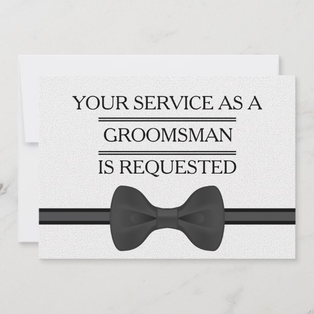 Your Service as a Groomsman Request Invitation (Front)