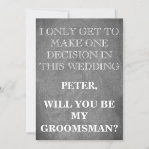 Your Service as a Groomsman Request Invitation