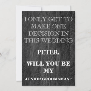 Your Service as a Groomsman Request Invitation