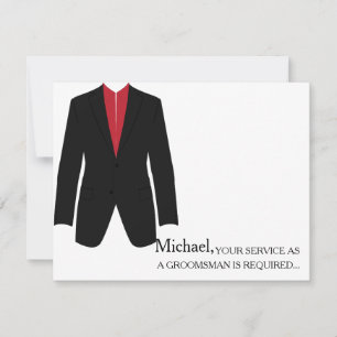 Your Service As A Groomsman Required Personalised Invitation