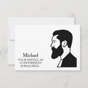Your Service As A Groomsman Required Personalised Invitation