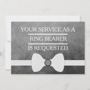 Your Service as a Groomsman Ring Bearer Request Invitation
